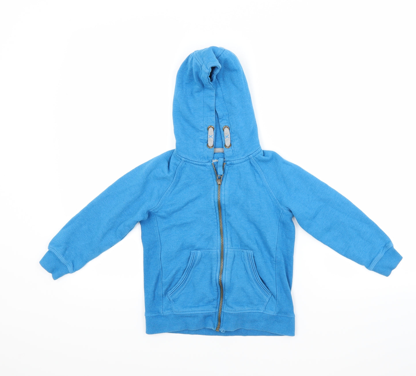 John Lewis Boys Blue   Full Zip Hoodie Size 6 Years