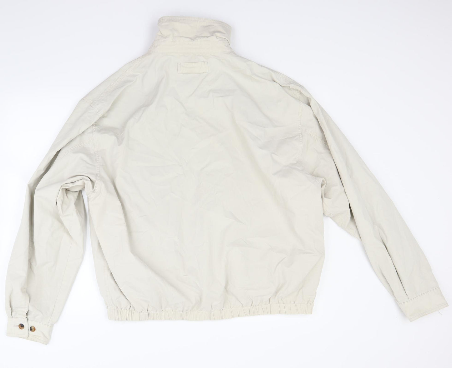 Tommy Hilfiger Mens Beige  Canvas Bomber Jacket Coat Size L