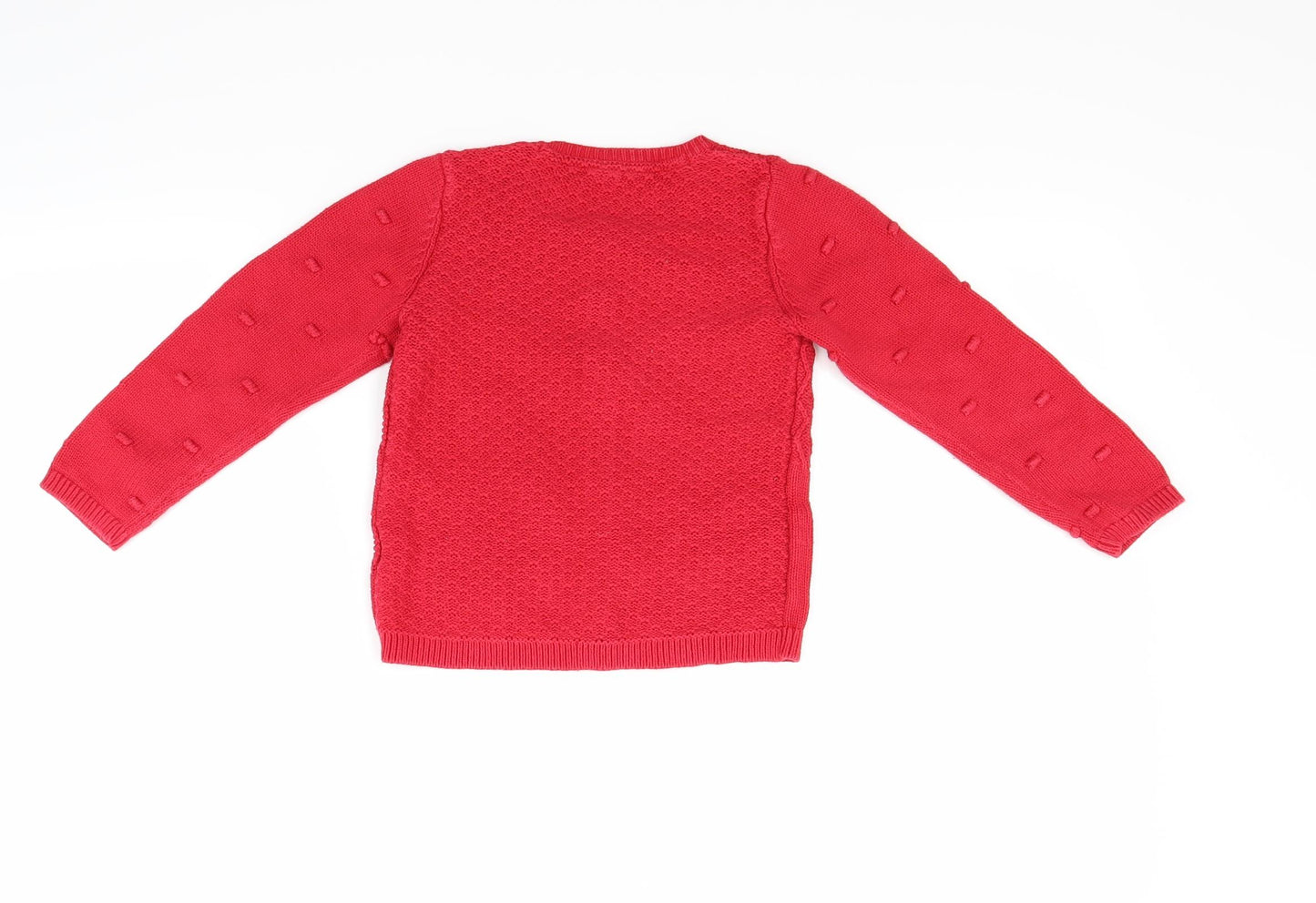 TU Girls Red   Cardigan Jumper Size 3-4 Years