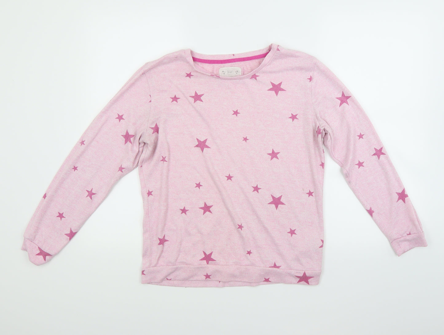 F&F Womens Pink Solid  Top Pyjama Top Size 10