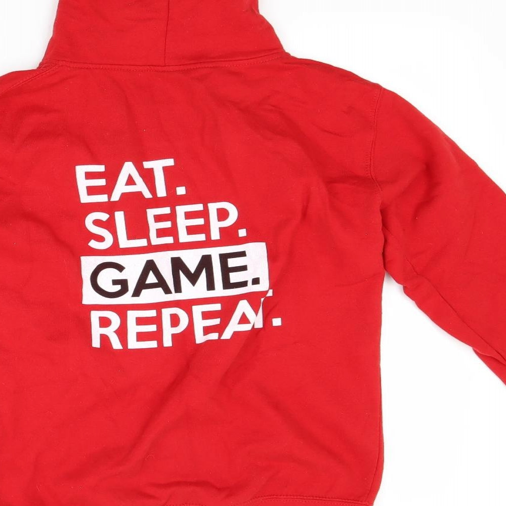 Hobbs Boys Red   Full Zip Hoodie Size 12 Years  - Gaming