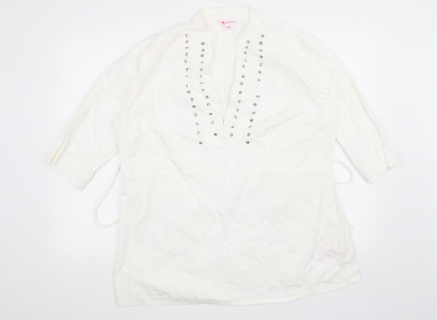 Glamorosa Womens White   Basic Blouse Size 18