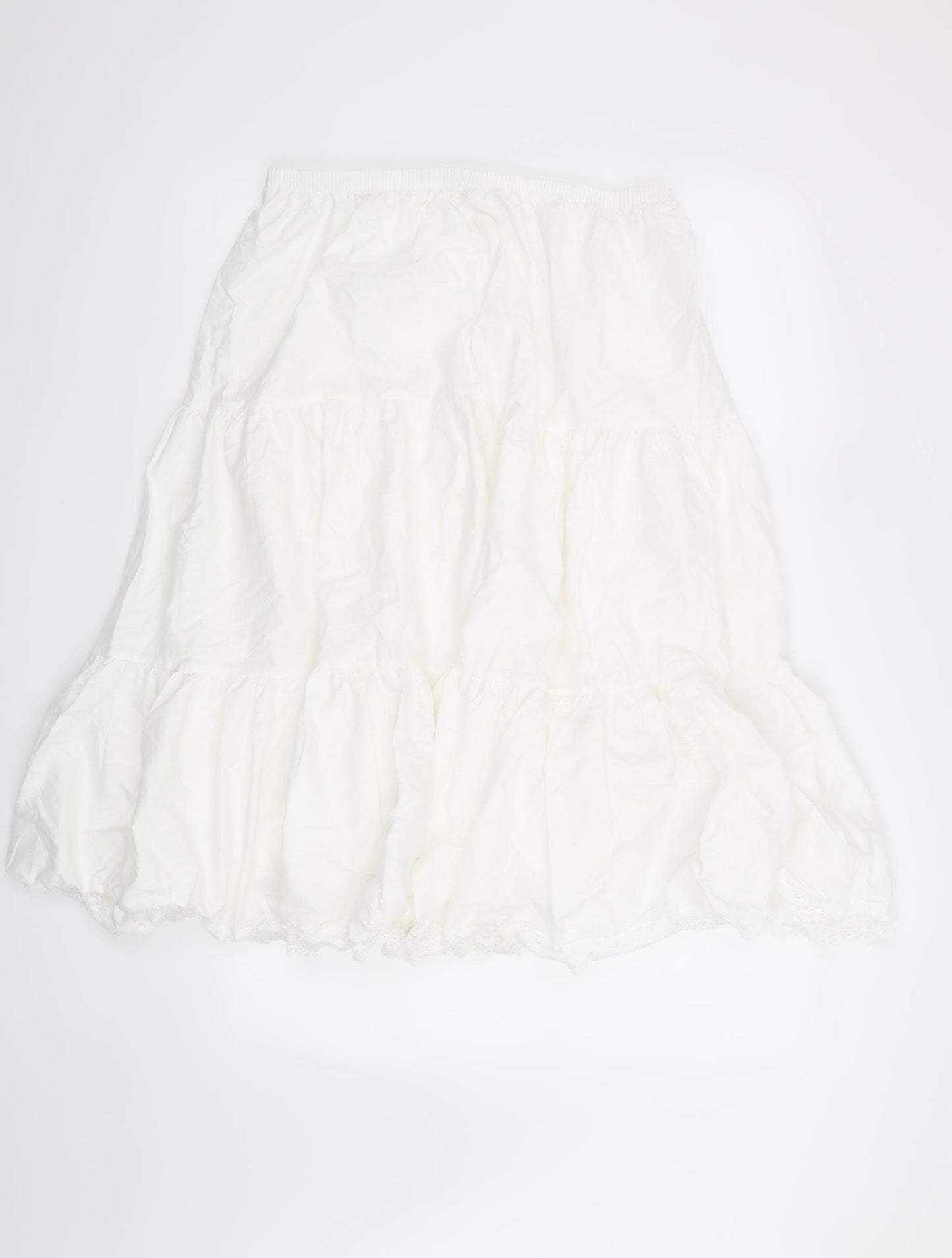 Preworn Womens White   A-Line Skirt