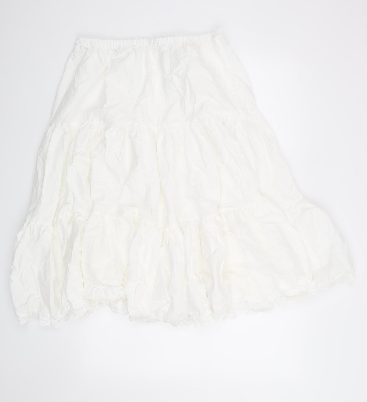 Preworn Womens White   A-Line Skirt