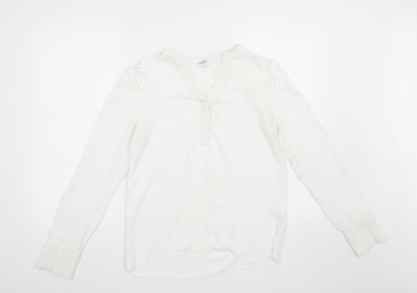 Preworn Womens White   Basic Blouse Size S