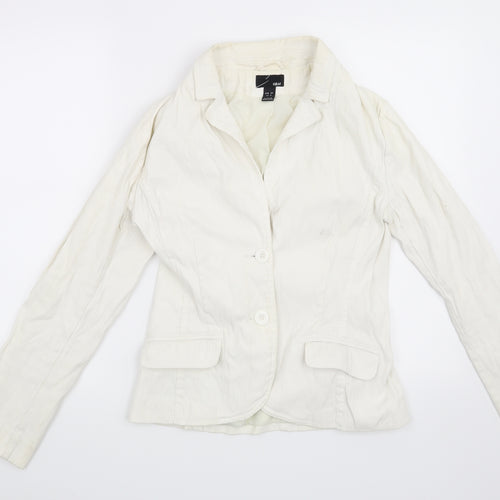 H&M Womens Beige   Jacket Blazer Size 10