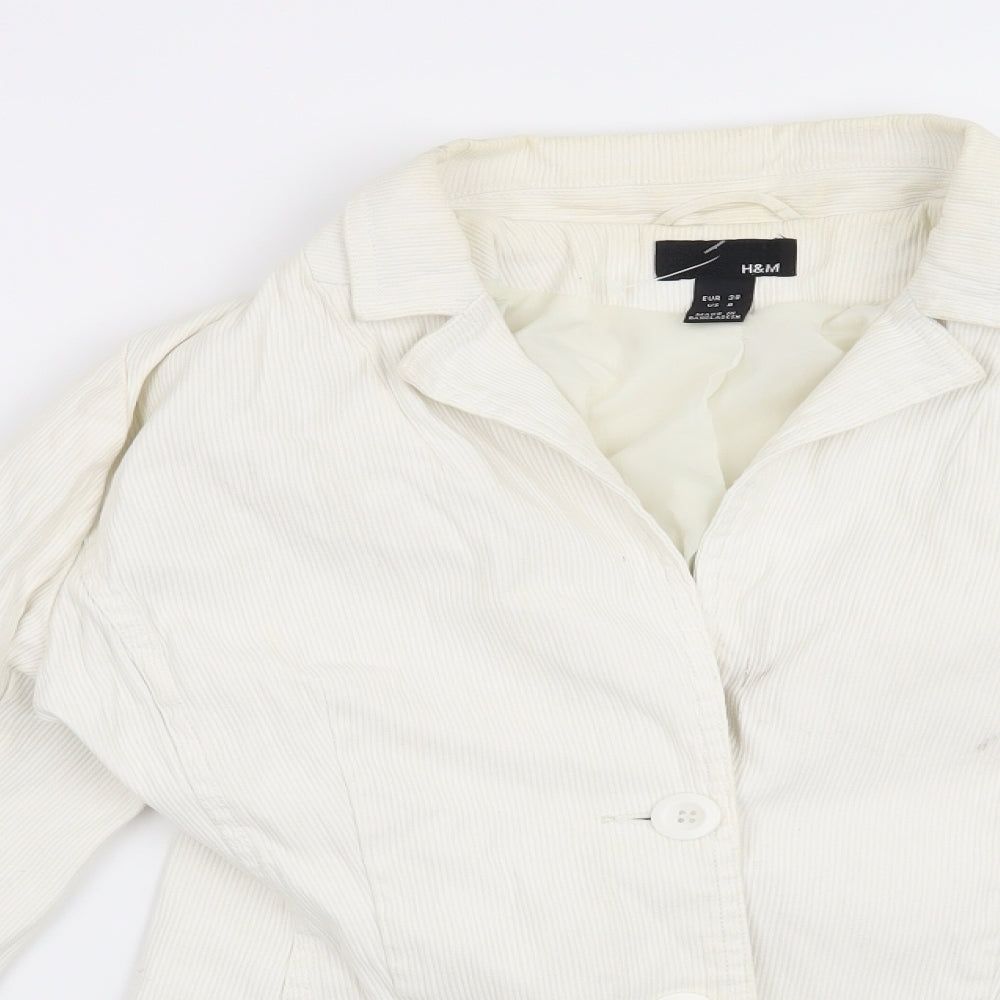 H&M Womens Beige   Jacket Blazer Size 10