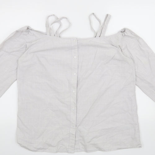 Simply Be Womens Grey   Basic Blouse Size 18