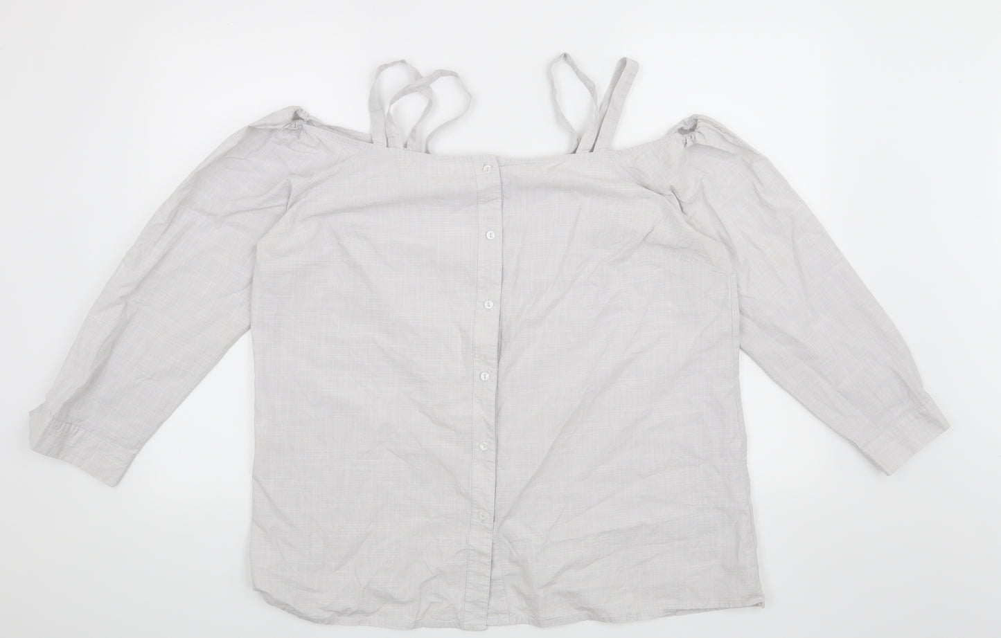 Simply Be Womens Grey   Basic Blouse Size 18