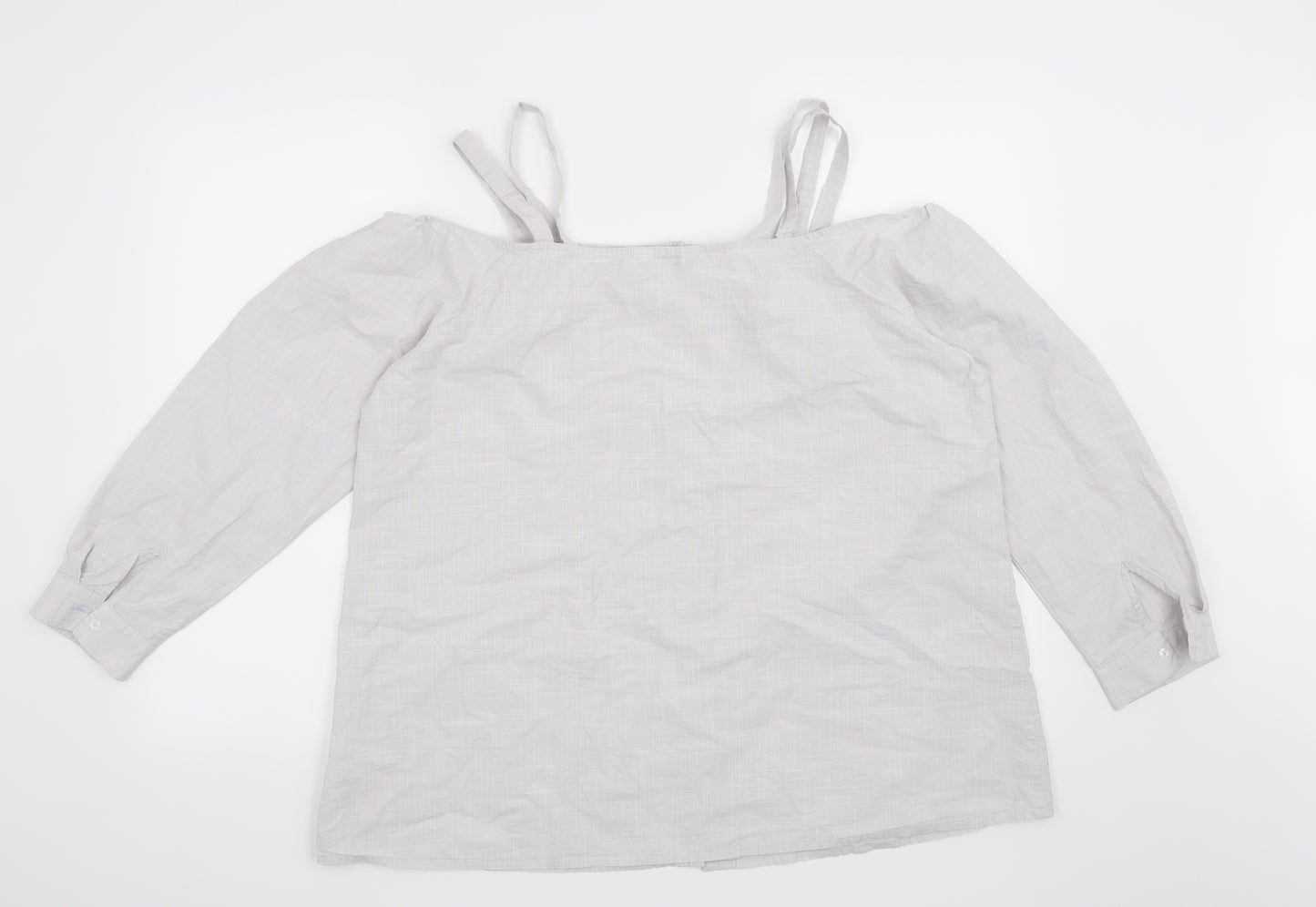 Simply Be Womens Grey   Basic Blouse Size 18