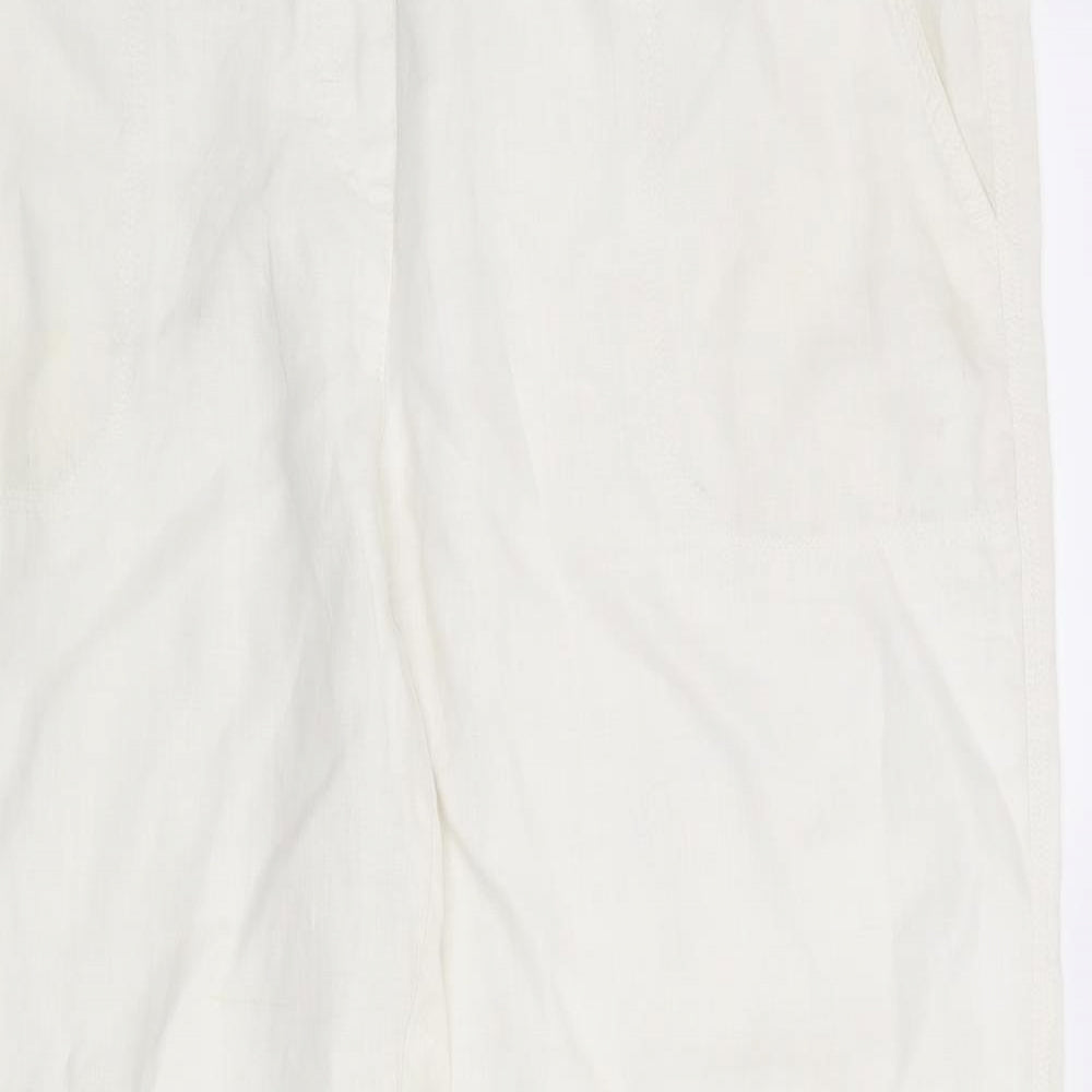 Marks and Spencer Womens White   Trousers  Size 18 L28 in