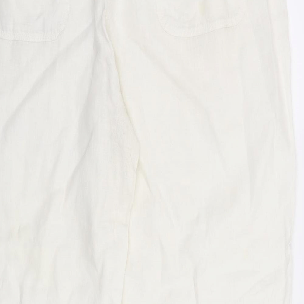 Marks and Spencer Womens White   Trousers  Size 18 L28 in