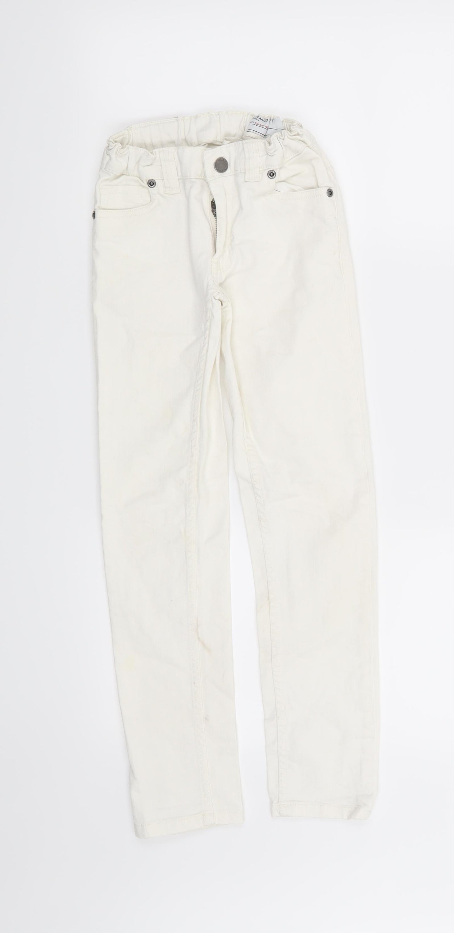 Preworn Boys White   Skinny Jeans Size 8-9 Years