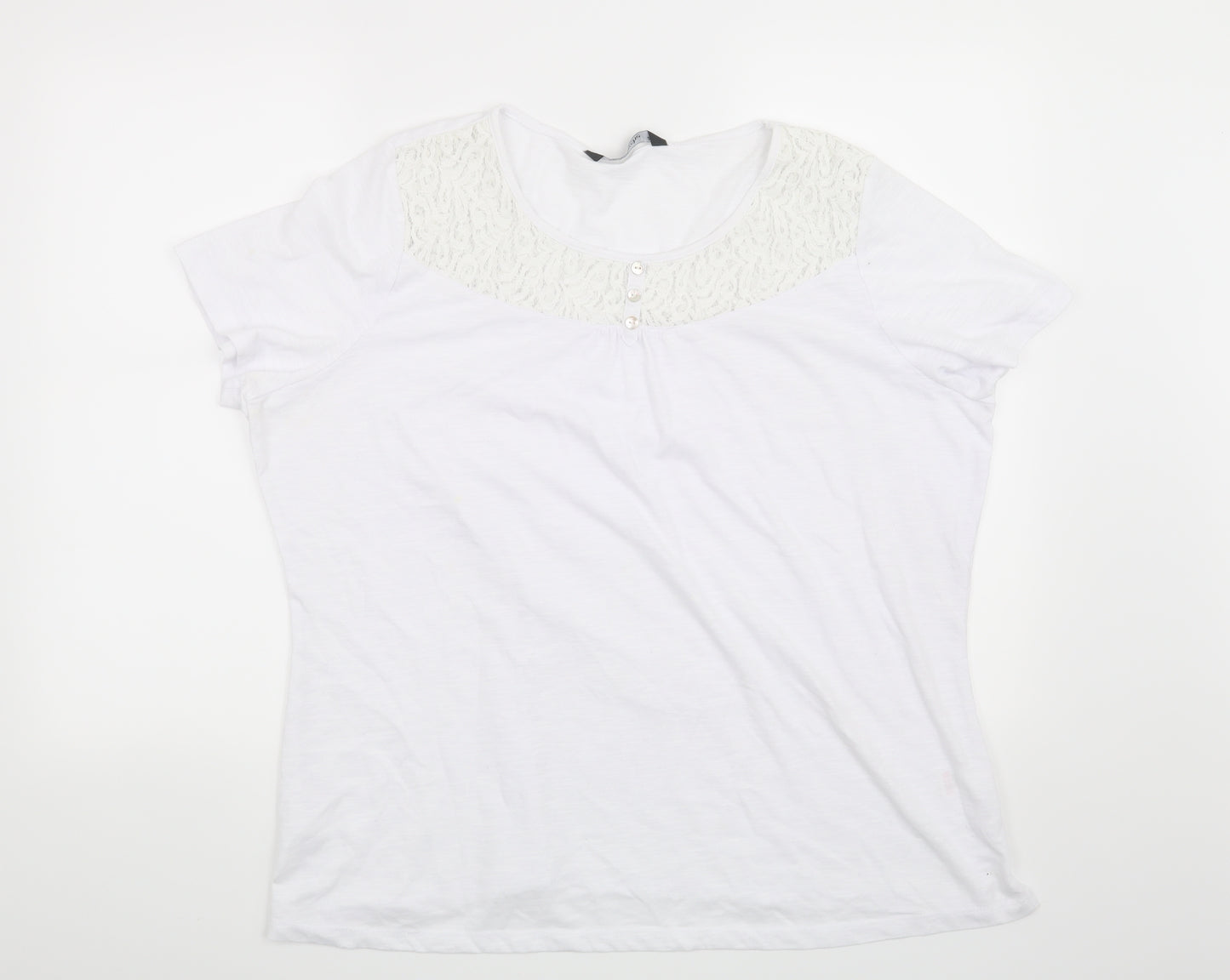 Bonmarché Womens White   Basic T-Shirt Size 22