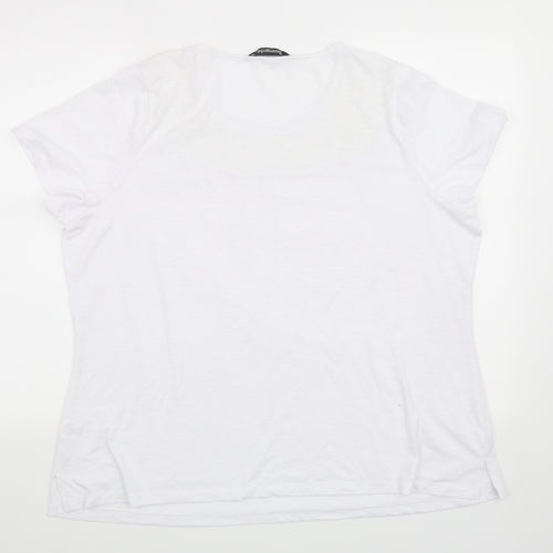 Bonmarché Womens White   Basic T-Shirt Size 22