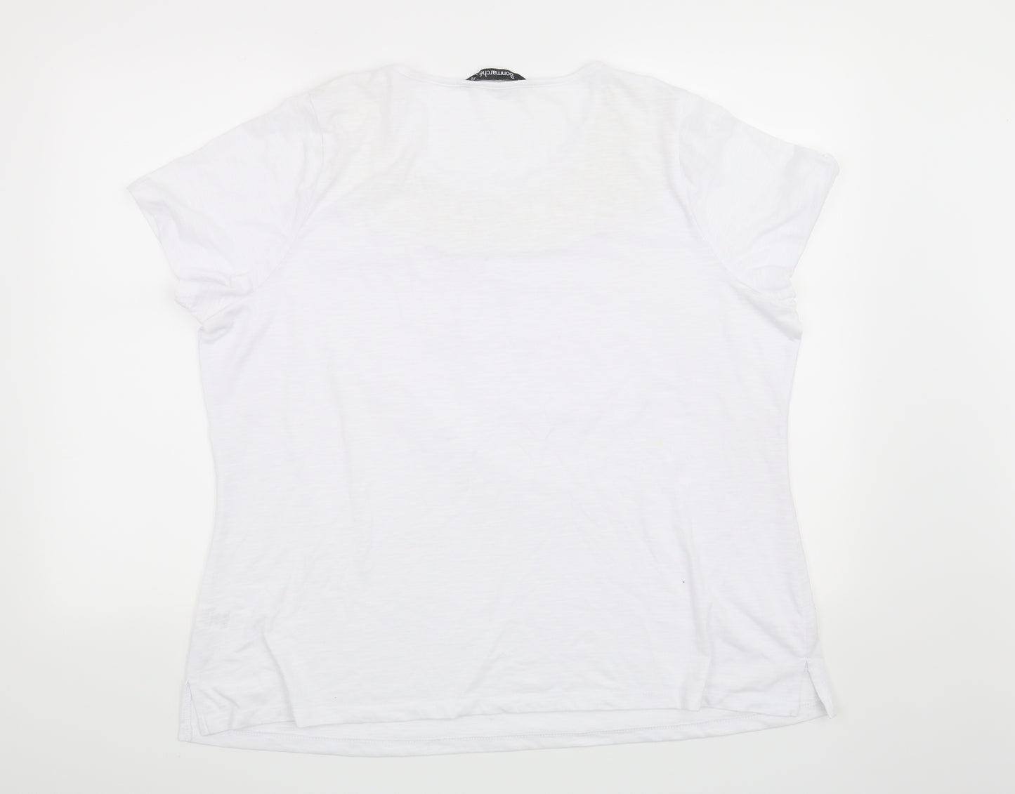 Bonmarché Womens White   Basic T-Shirt Size 22