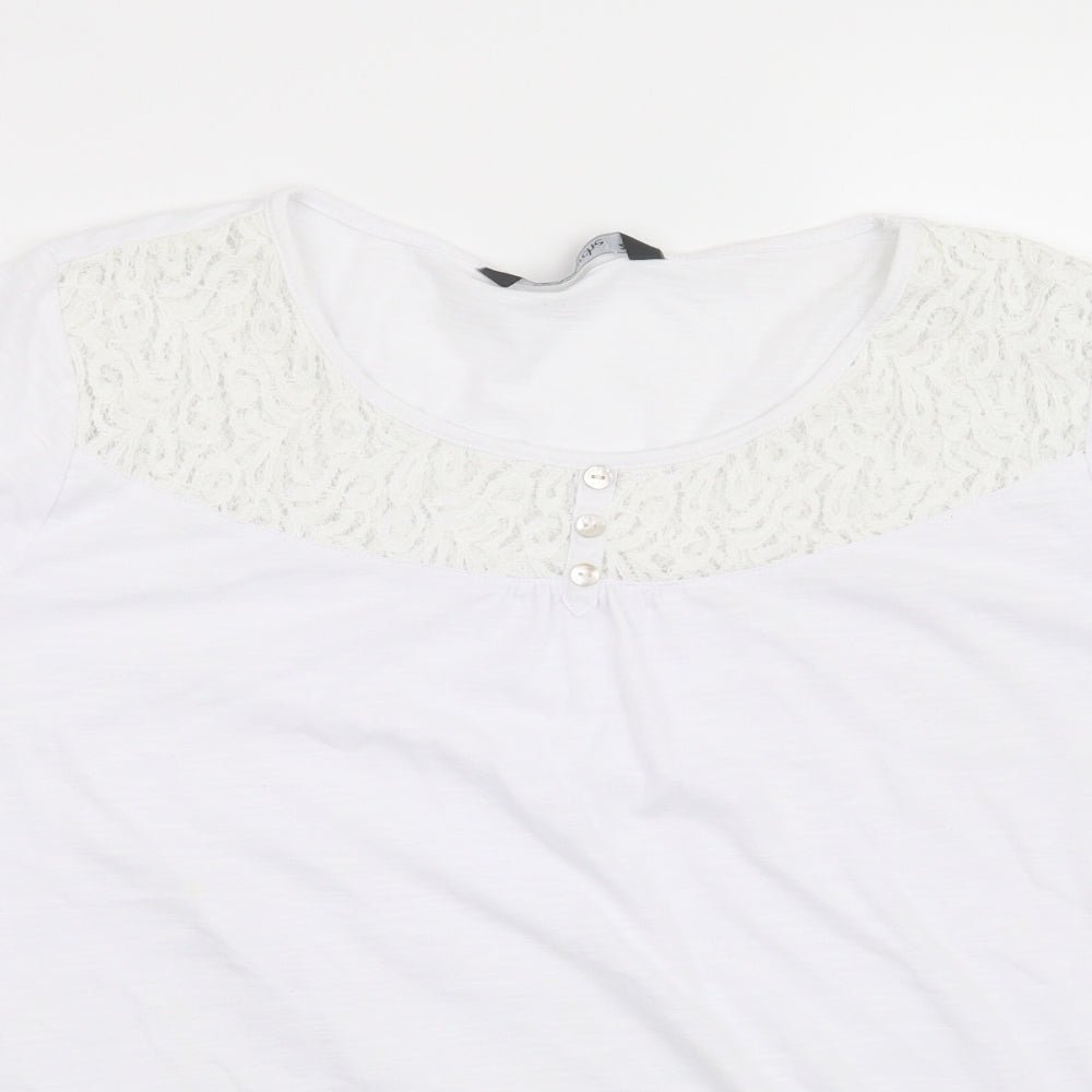 Bonmarché Womens White   Basic T-Shirt Size 22