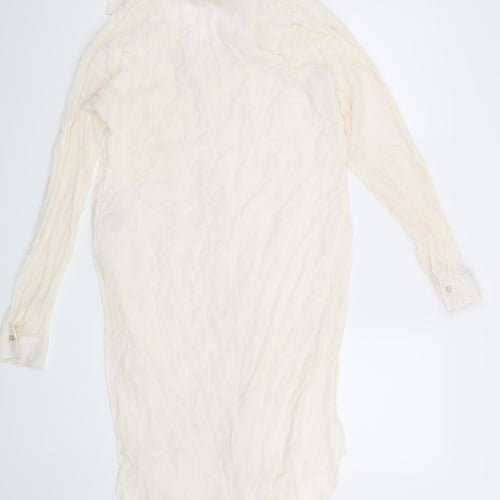 FOREVER 21 Womens Beige   Basic Button-Up Size S
