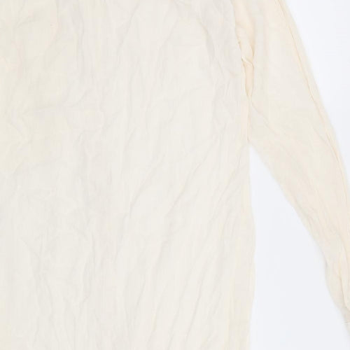 FOREVER 21 Womens Beige   Basic Button-Up Size S