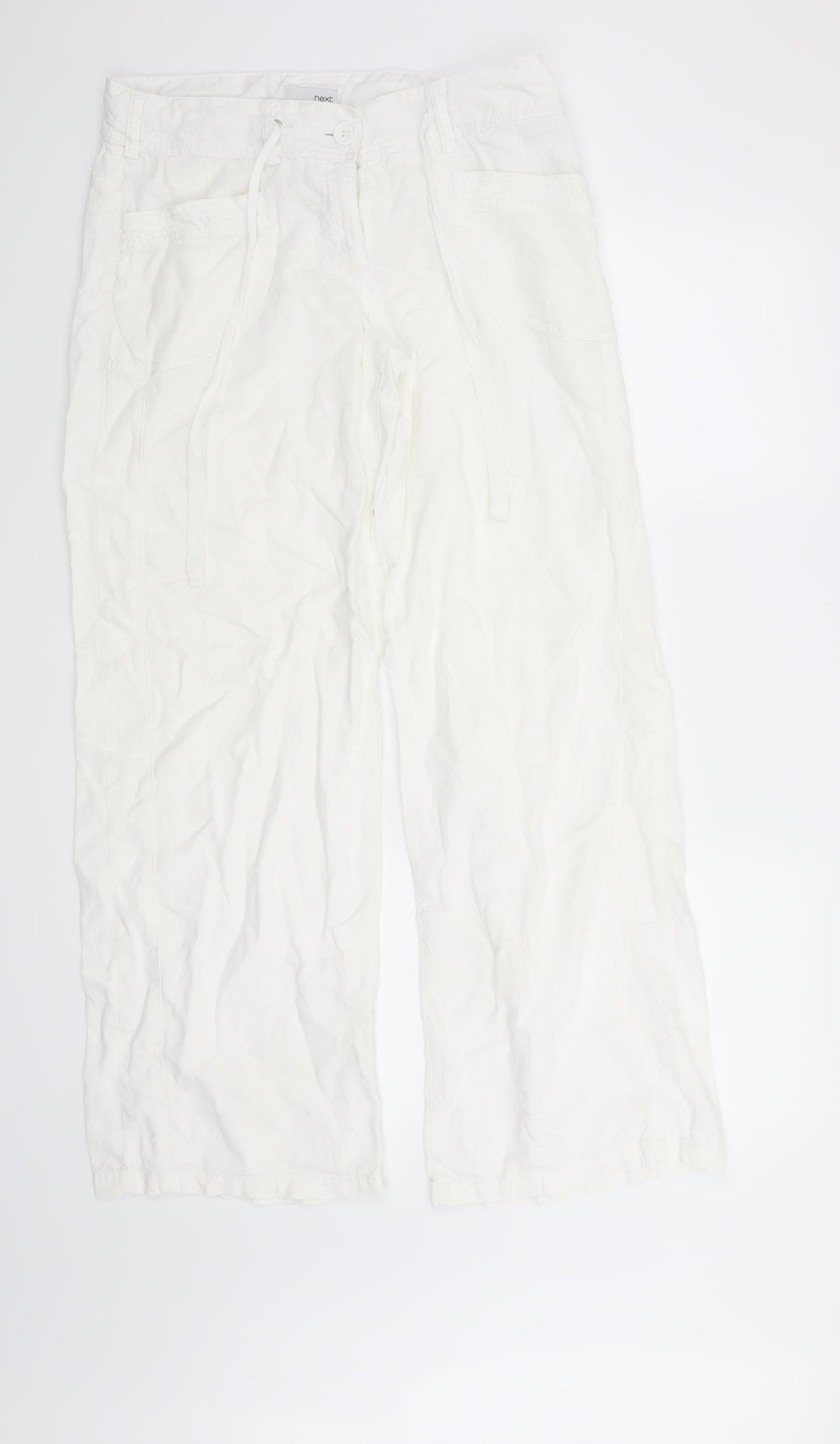 NEXT Womens White   Trousers  Size 12 L31 in
