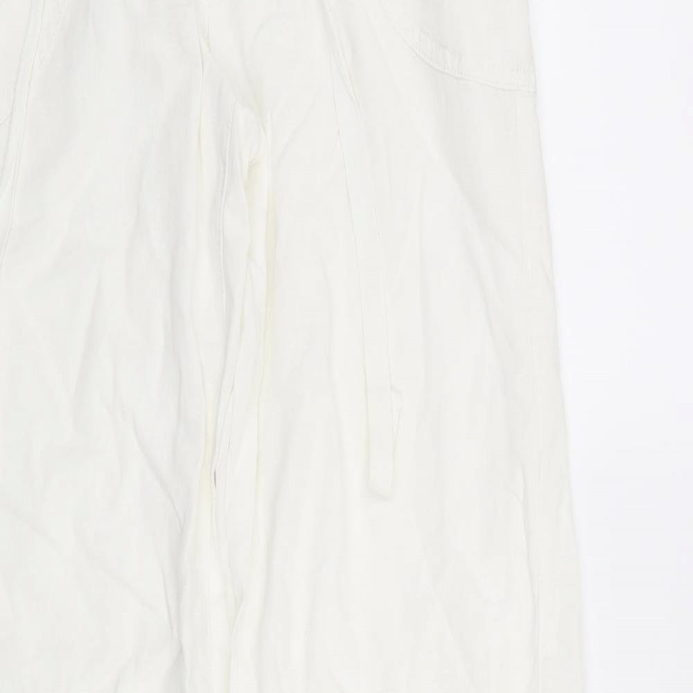 NEXT Womens White   Trousers  Size 12 L31 in