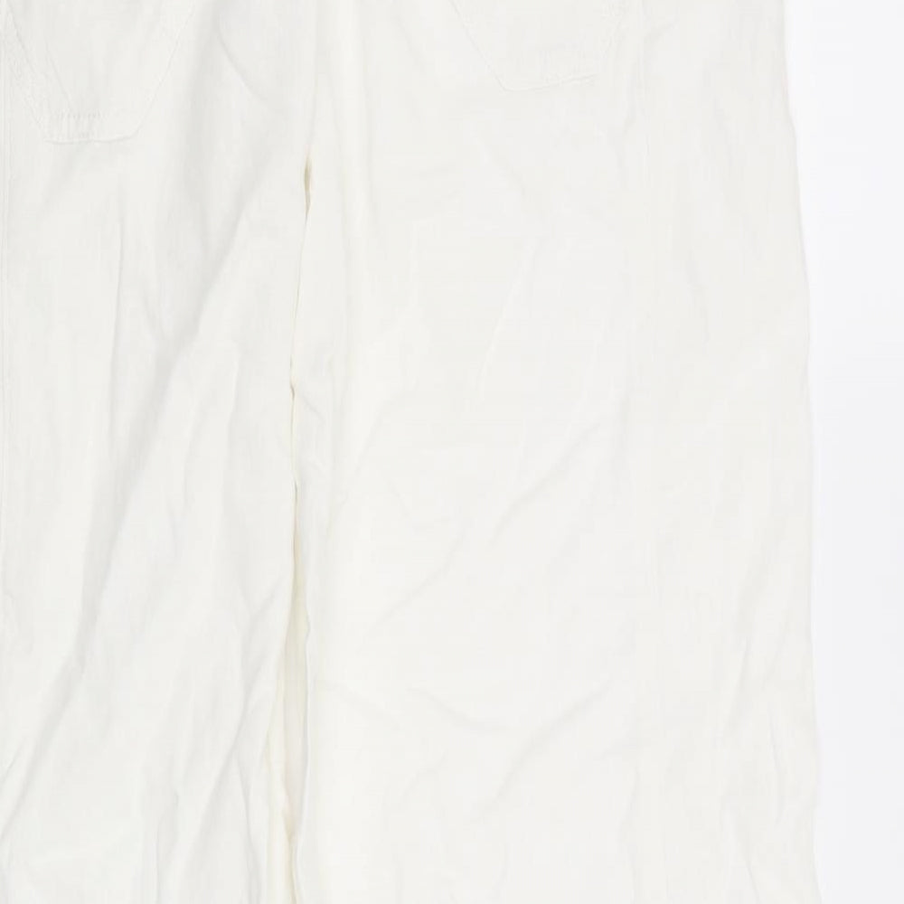 NEXT Womens White   Trousers  Size 12 L31 in