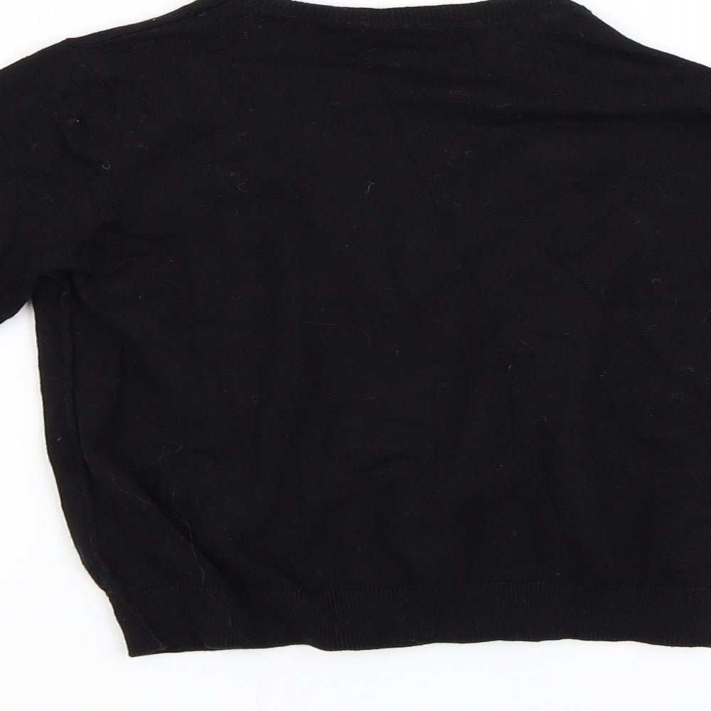 NEXT Girls Black   Cardigan Jumper Size 10 Years