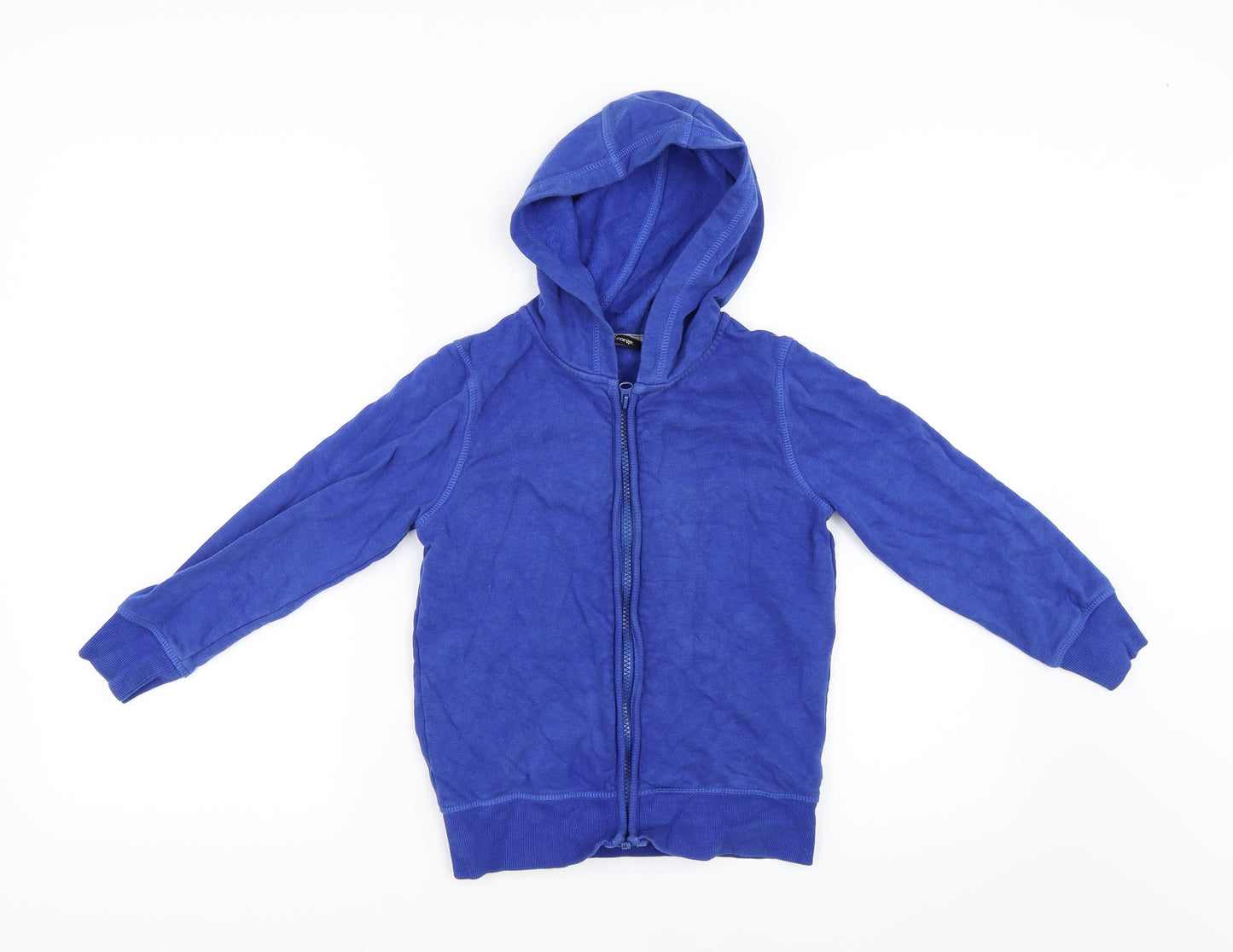 George Boys Blue   Full Zip Hoodie Size 6-7 Years