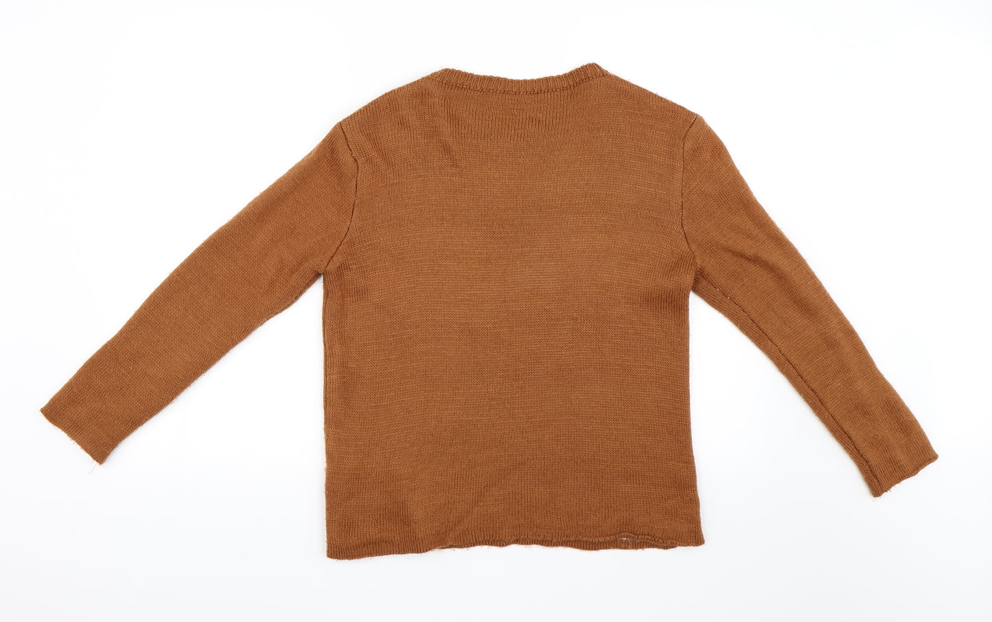 Preworn Womens Orange   Pullover Jumper Size S  - Mickey Mouse