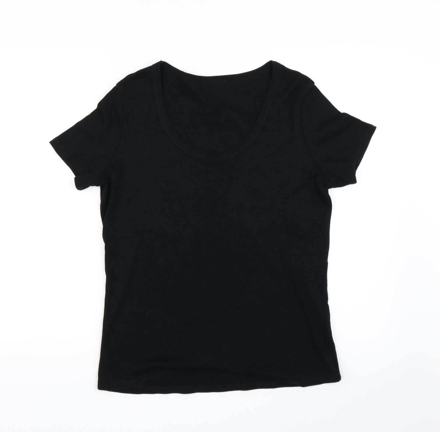 Marks and Spencer Womens Black   Basic T-Shirt Size 16