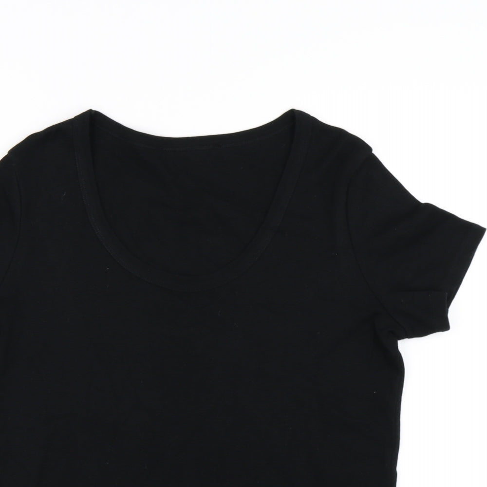 Marks and Spencer Womens Black   Basic T-Shirt Size 16