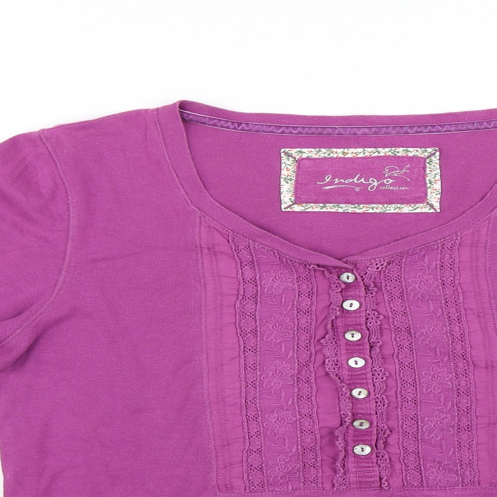 Marks and Spencer Womens Purple   Basic T-Shirt Size 14