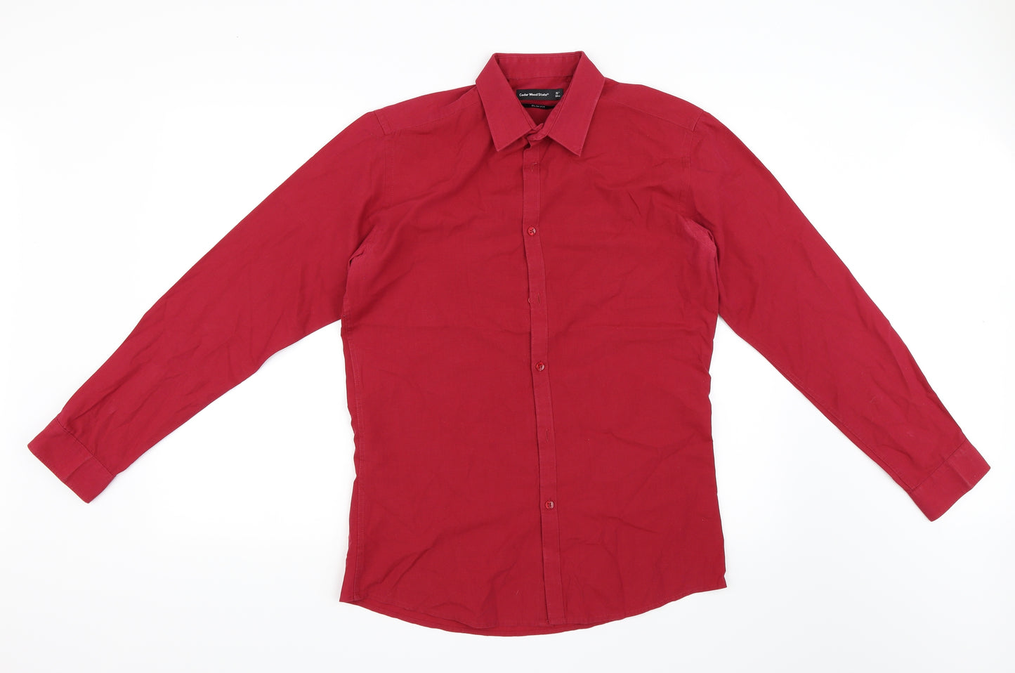 Cedar Wood State Mens Red    Dress Shirt Size 15