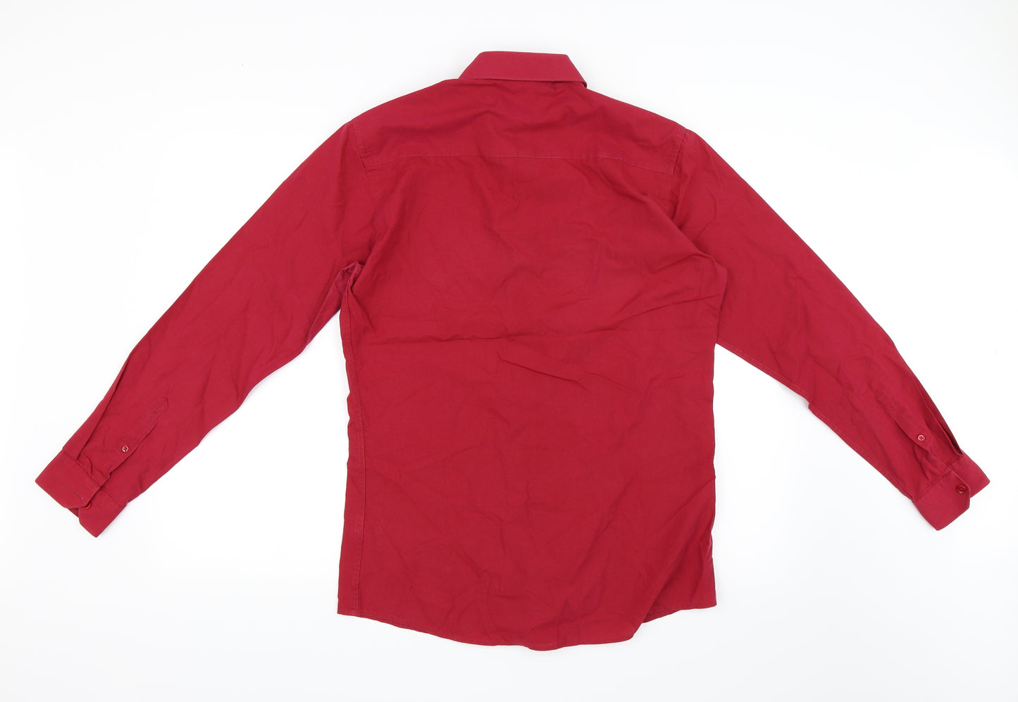 Cedar Wood State Mens Red    Dress Shirt Size 15