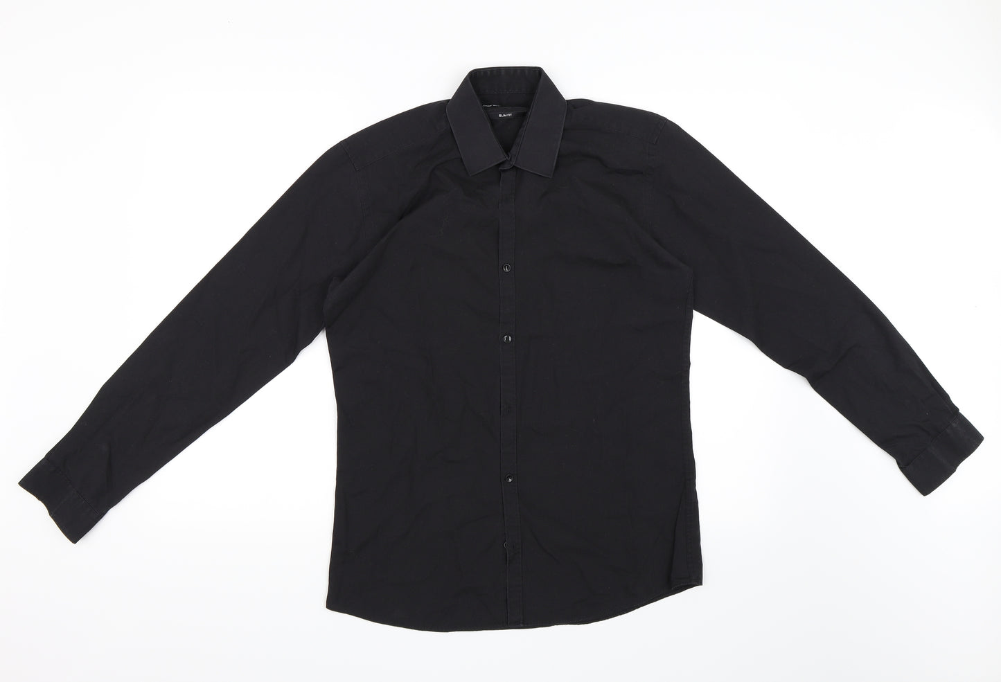 Cedar Wood State Mens Black    Dress Shirt Size 15