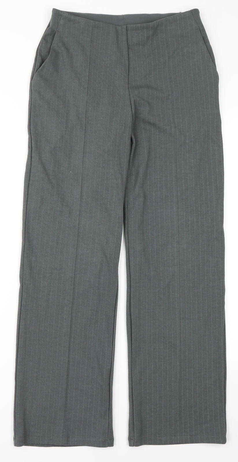 Preworn  Womens Grey Striped  Trousers  Size S L29 in