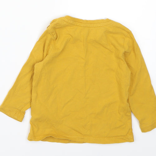 Cool Club Boys Yellow   Basic T-Shirt Size 12 Months