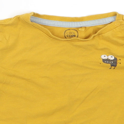 Cool Club Boys Yellow   Basic T-Shirt Size 12 Months