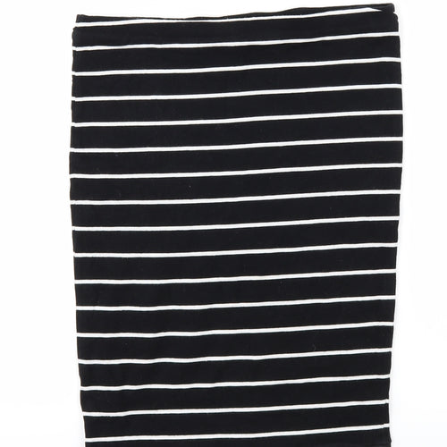 H&M Womens Black Striped  Mini Skirt Size S
