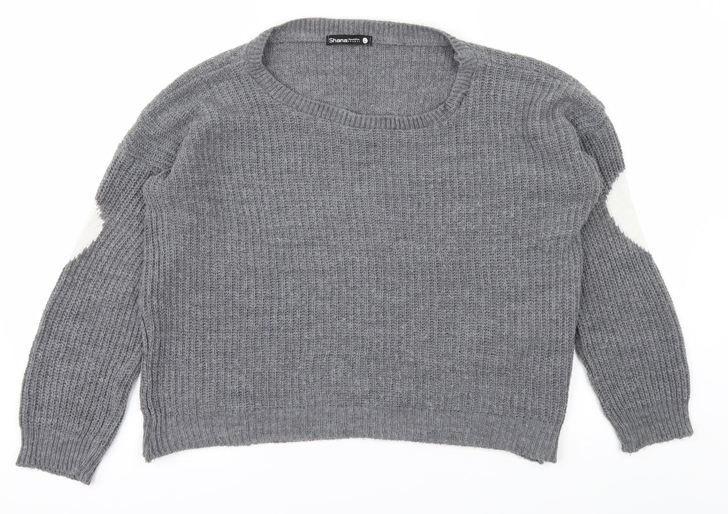 Shana Womens Grey   Pullover Jumper Size L