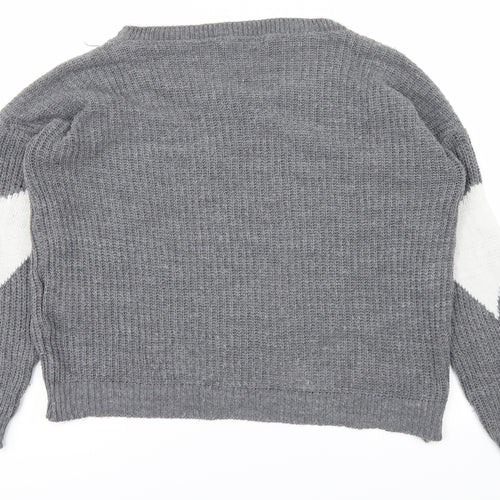 Shana Womens Grey   Pullover Jumper Size L