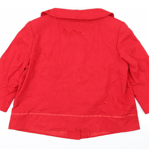 Wardrobe Womens Red   Jacket Coat Size L