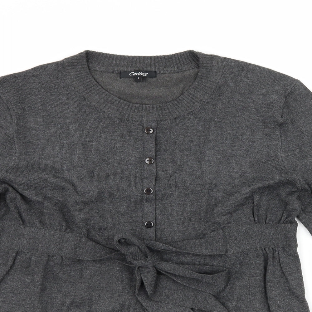 carling Womens Grey   Basic T-Shirt Size L