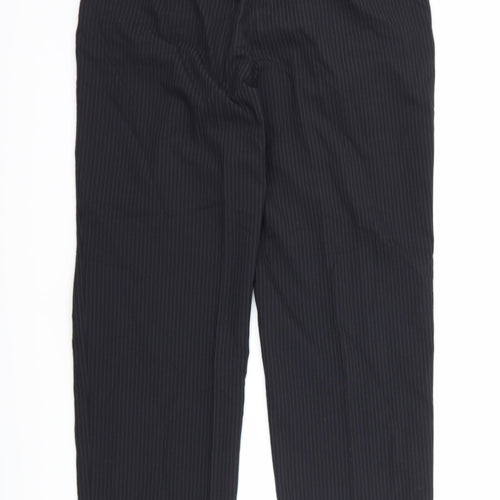 Marks and Spencer Mens Black Striped  Trousers  Size 34 L33 in
