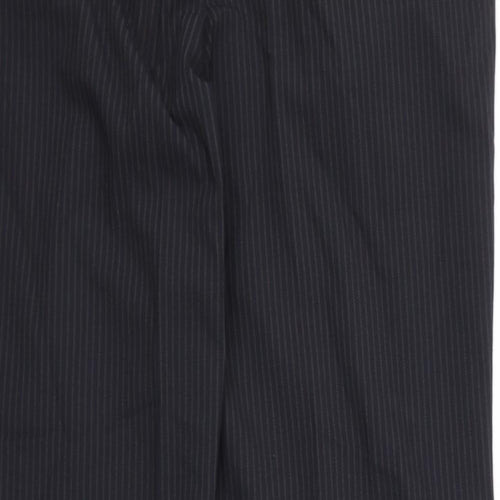 Marks and Spencer Mens Black Striped  Trousers  Size 34 L33 in
