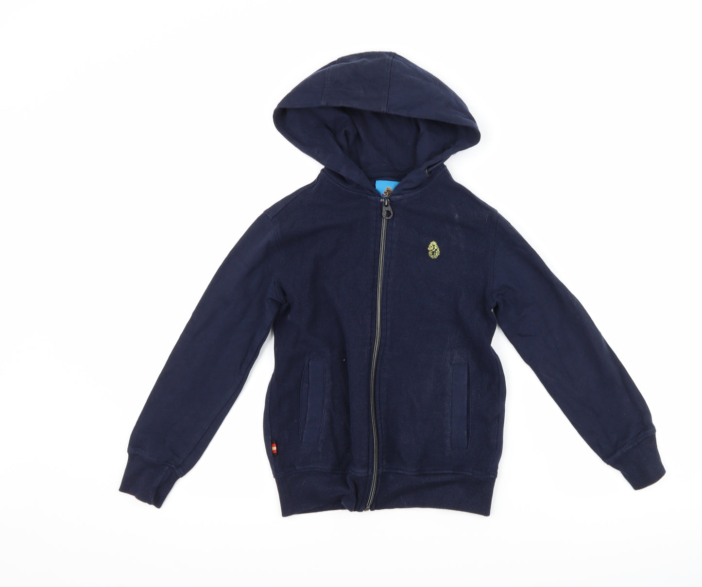 Luke Boys Blue   Full Zip Hoodie Size 6-7 Years