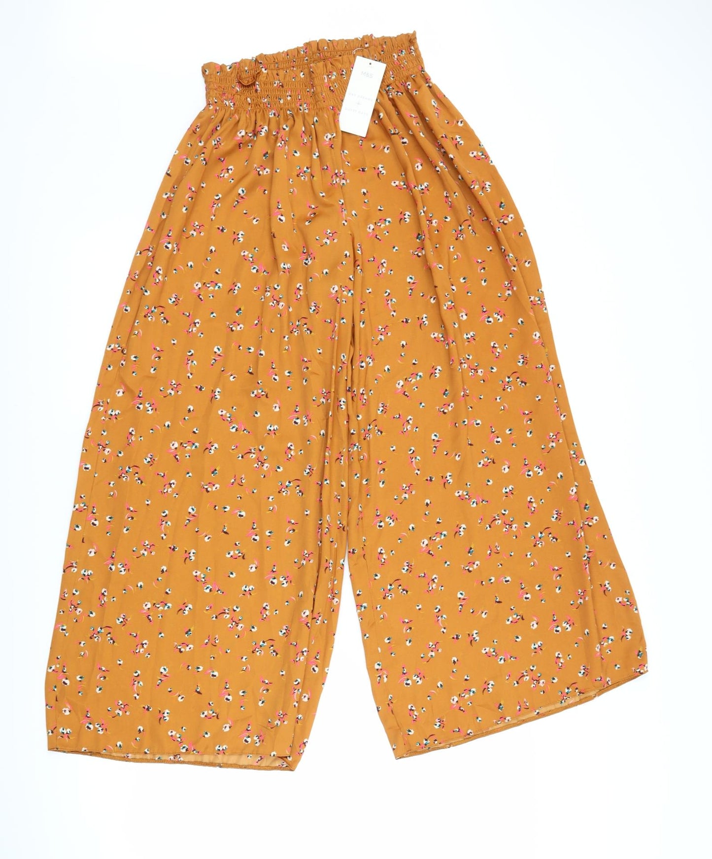 Marks and Spencer Womens Brown Floral  Capri Lounge Pants Size 8