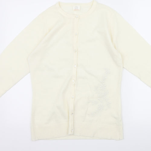 Preworn Womens Ivory   Cardigan Jumper Size 10