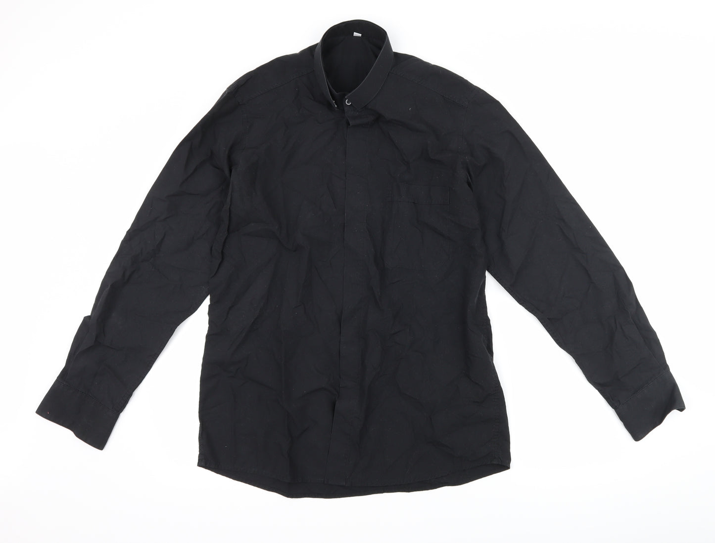 Preworn Mens Black    Dress Shirt Size M