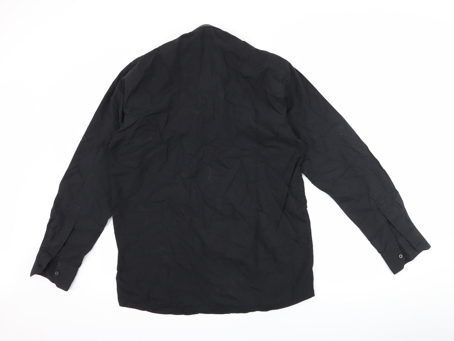 Preworn Mens Black    Dress Shirt Size M